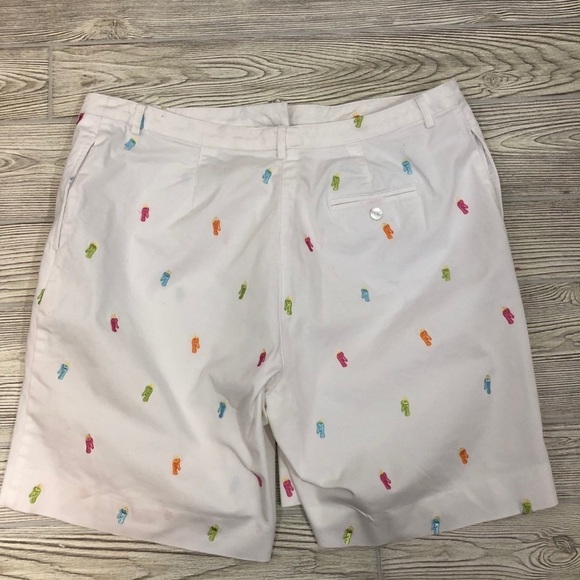 David Brooks Embroidered Golf Bag Shorts - Picture 4 of 4